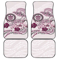 Polynesian Manta Ray Car Mats Pink Floral Turtle Tattoo - Polynesian Pride