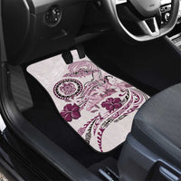 Polynesian Manta Ray Car Mats Pink Floral Turtle Tattoo - Polynesian Pride