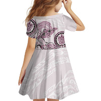Polynesian Manta Ray Family Matching Short Sleeve Bodycon Dress and Hawaiian Shirt Pink Floral Turtle Tattoo LT9 - Polynesian Pride