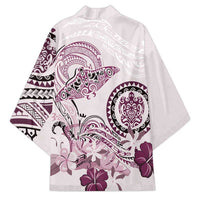 Polynesian Manta Ray Kimono Pink Floral Turtle Tattoo - Polynesian Pride