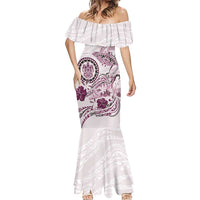 Polynesian Manta Ray Mermaid Dress Pink Floral Turtle Tattoo LT9 - Polynesian Pride