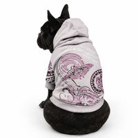 Polynesian Manta Ray Pet Hoodie Pink Floral Turtle Tattoo LT9 - Polynesian Pride