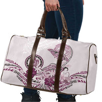 Polynesian Manta Ray Travel Bag Pink Floral Turtle Tattoo - Polynesian Pride