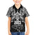 New Zealand Rugby Family Matching Off Shoulder Short Dress and Hawaiian Shirt Black Haka Dance With NZ Champions History LT9 Son's Shirt Black - Polynesian Pride