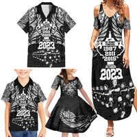 New Zealand Rugby Family Matching Summer Maxi Dress and Hawaiian Shirt Black Haka Dance With NZ Champions History LT9 - Polynesian Pride