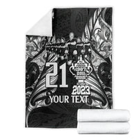 Custom New Zealand Rugby Blanket Black Haka Dance With NZ Champions History LT9 - Polynesian Pride