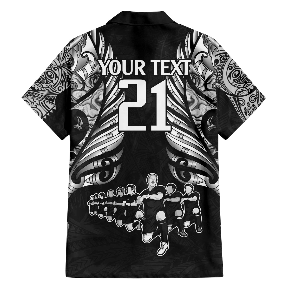 Custom New Zealand Rugby Family Matching Off Shoulder Long Sleeve Dress and Hawaiian Shirt Black Haka Dance With NZ Champions History LT9 - Polynesian Pride