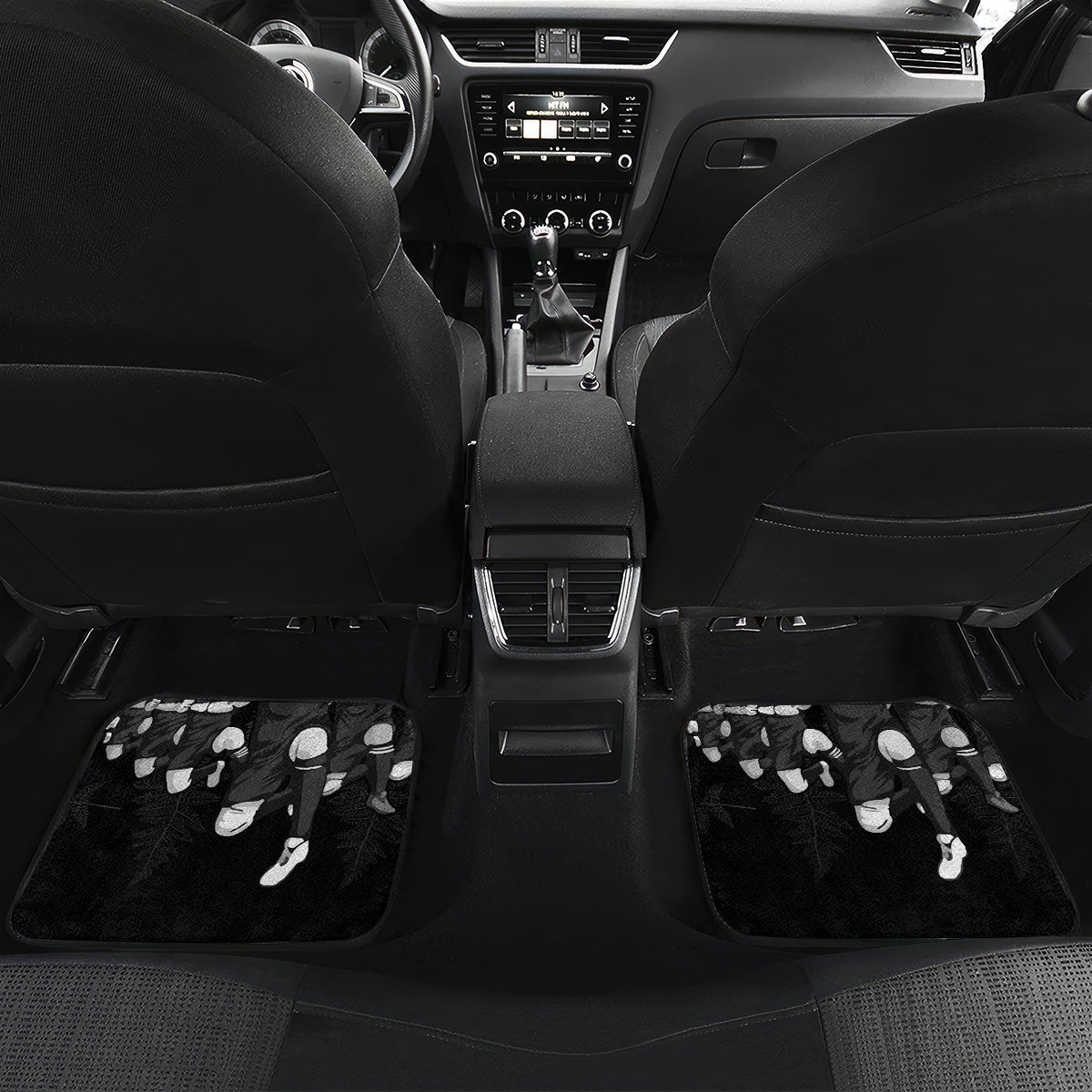 NZ Rugby Car Mats Kapa Opango Maori Haka With Years of The All Black Champions LT9 - Polynesian Pride