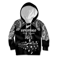 NZ Rugby Kid Hoodie Kapa Opango Maori Haka With Years of The All Black Champions LT9 Hoodie Black - Polynesian Pride