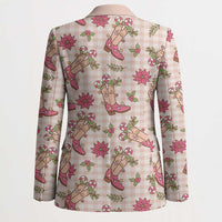 Beige Paniolo Palaka Hawaiian Cowgirl Christmas Blazer - Polynesian Pride