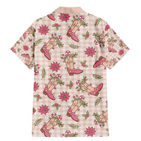 Beige Paniolo Palaka Hawaiian Cowgirl Christmas Family Matching Mermaid Dress and Hawaiian Shirt - Polynesian Pride