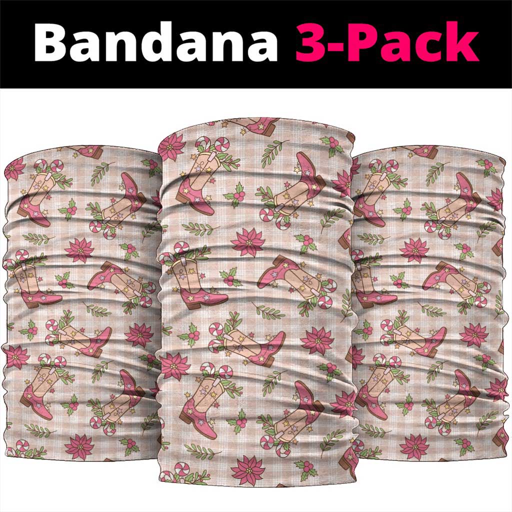 Beige Paniolo Palaka Hawaiian Cowgirl Christmas Neck Gaiter - Polynesian Pride