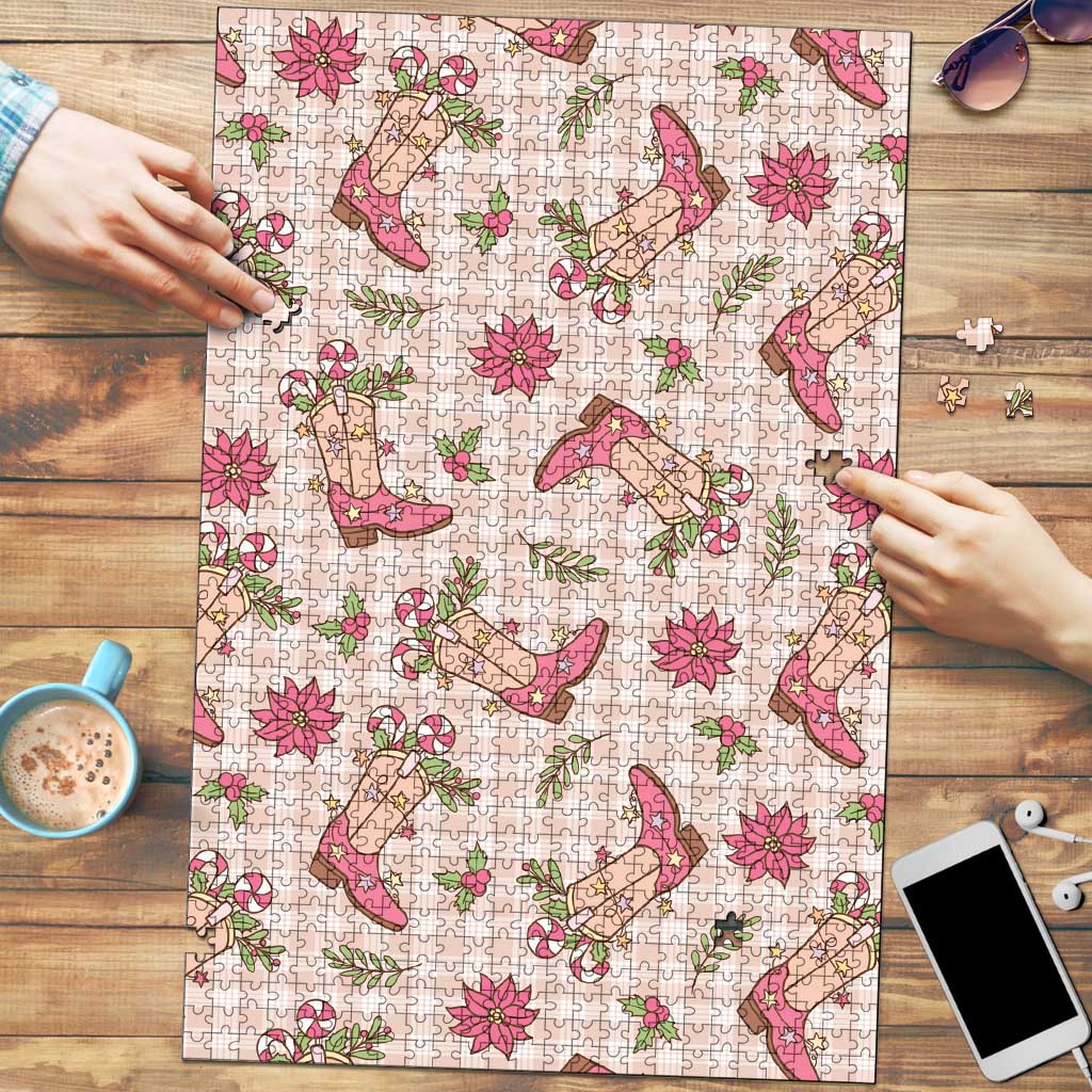 Beige Paniolo Palaka Hawaiian Cowgirl Christmas Puzzle LT9 Beige - Polynesian Pride