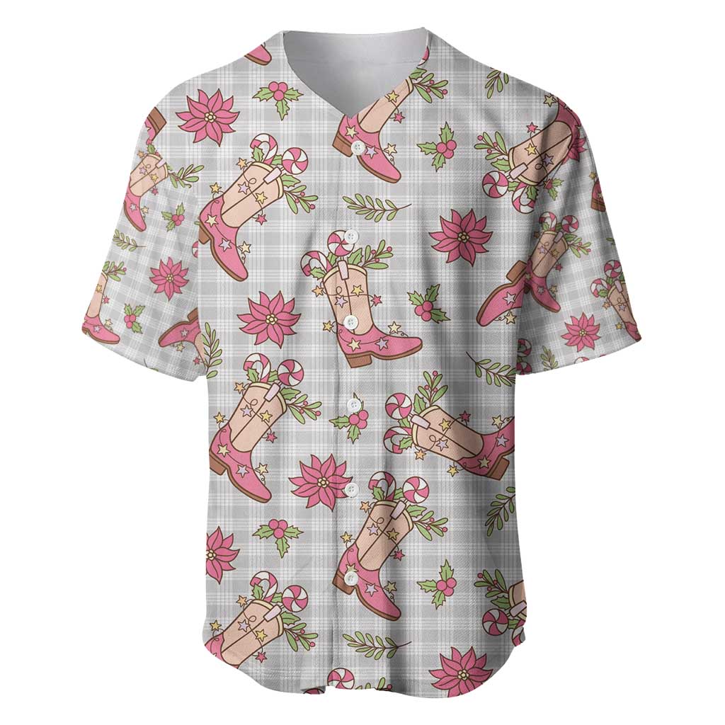 Gray Paniolo Palaka Hawaiian Cowgirl Christmas Baseball Jersey - Polynesian Pride