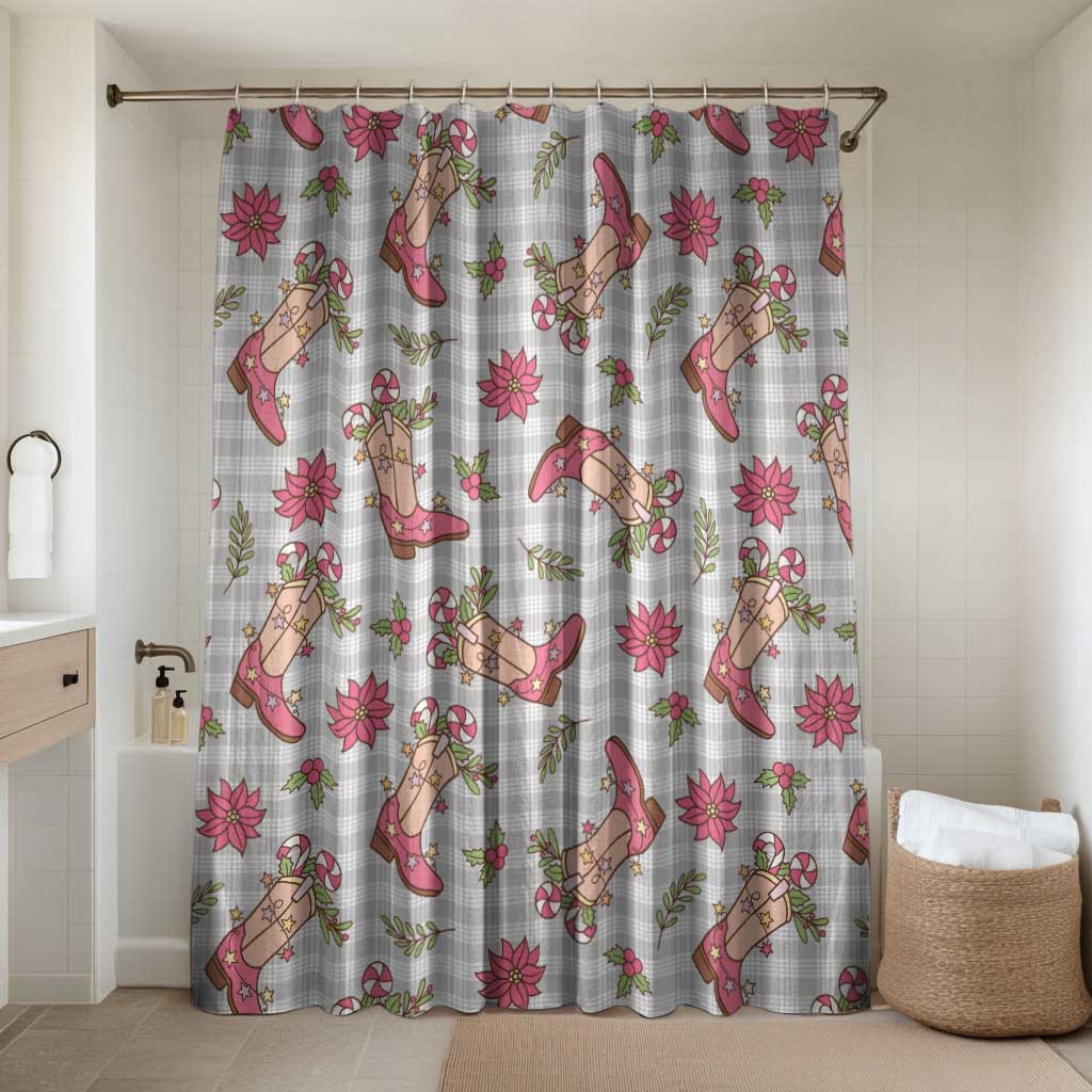 Gray Paniolo Palaka Hawaiian Cowgirl Christmas Bathroom Set - Polynesian Pride