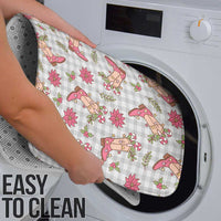 Gray Paniolo Palaka Hawaiian Cowgirl Christmas Bathroom Set - Polynesian Pride