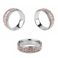 Gray Paniolo Palaka Hawaiian Cowgirl Christmas Classic Ring - Polynesian Pride