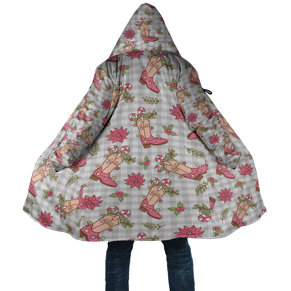 Gray Paniolo Palaka Hawaiian Cowgirl Christmas Cloak - Polynesian Pride