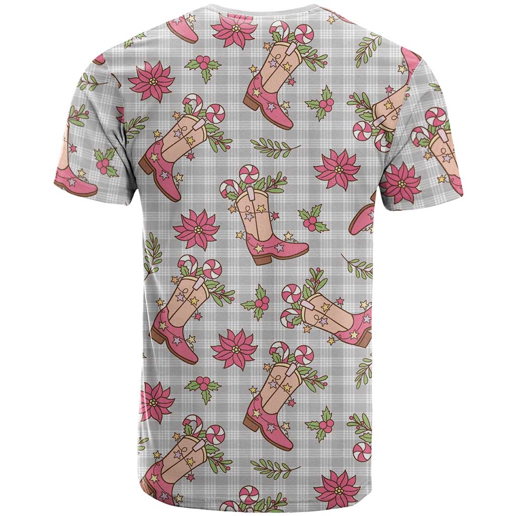Gray Paniolo Palaka Hawaiian Cowgirl Christmas T Shirt - Polynesian Pride