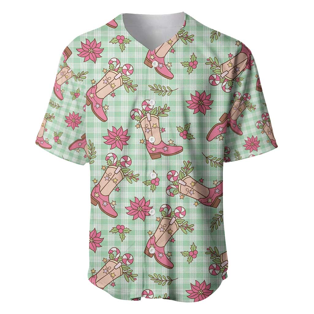 Green Paniolo Palaka Hawaiian Cowgirl Christmas Baseball Jersey - Polynesian Pride
