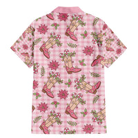 Pink Paniolo Palaka Hawaiian Cowgirl Christmas Family Matching Mermaid Dress and Hawaiian Shirt - Polynesian Pride