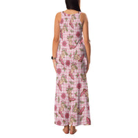 Pink Paniolo Palaka Hawaiian Cowgirl Christmas Family Matching Tank Maxi Dress and Hawaiian Shirt - Polynesian Pride