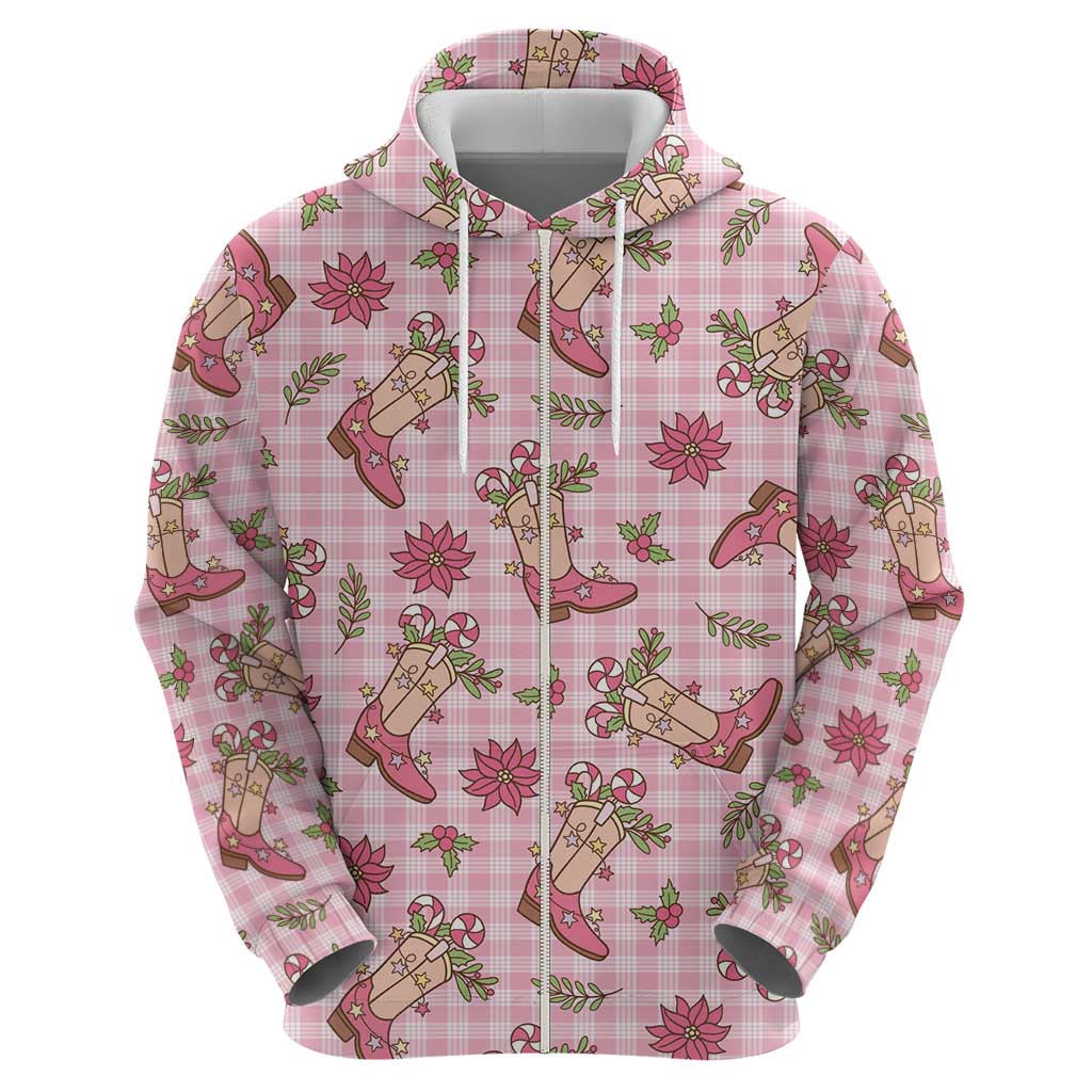 Pink Paniolo Palaka Hawaiian Cowgirl Christmas Hoodie - Polynesian Pride