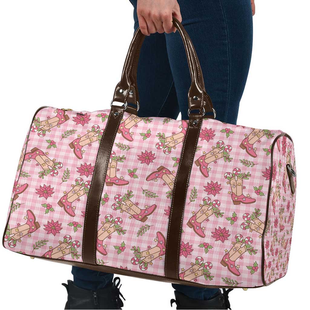Pink Paniolo Palaka Hawaiian Cowgirl Christmas Travel Bag - Polynesian Pride