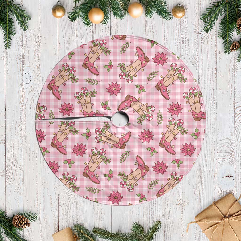 Pink Paniolo Palaka Hawaiian Cowgirl Christmas Tree Skirt LT9 Casual Pink - Polynesian Pride