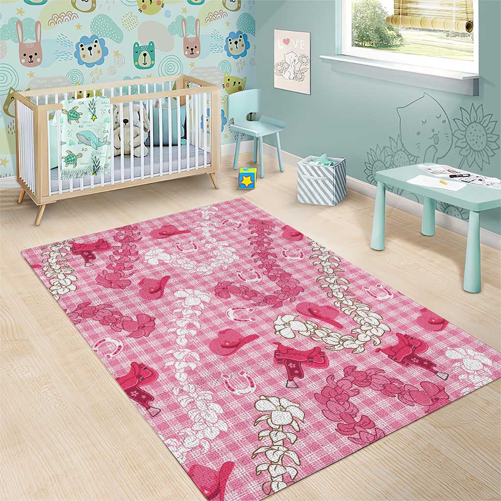 Paniolo Palaka Hawaiian Cowgirl Area Rug - Polynesian Pride