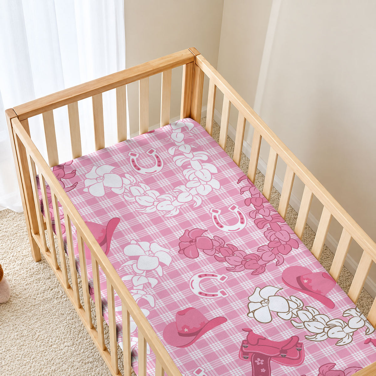 Paniolo Palaka Hawaiian Cowgirl Baby Bed Cover LT9 - Polynesian Pride