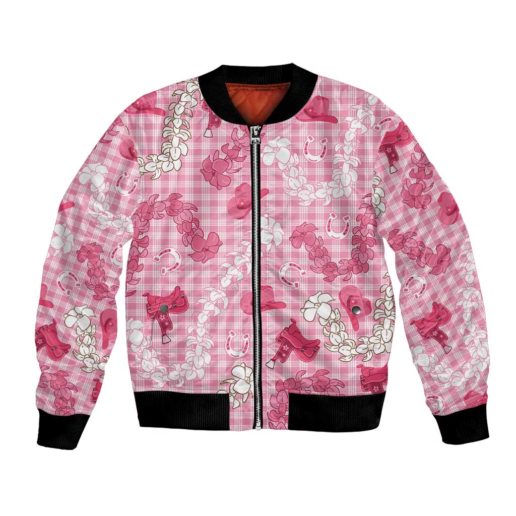 Paniolo Palaka Hawaiian Cowgirl Bomber Jacket - Polynesian Pride