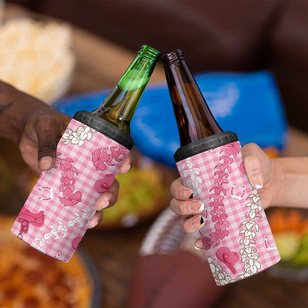 Paniolo Palaka Hawaiian Cowgirl 4 in 1 Can Cooler Tumbler - Polynesian Pride
