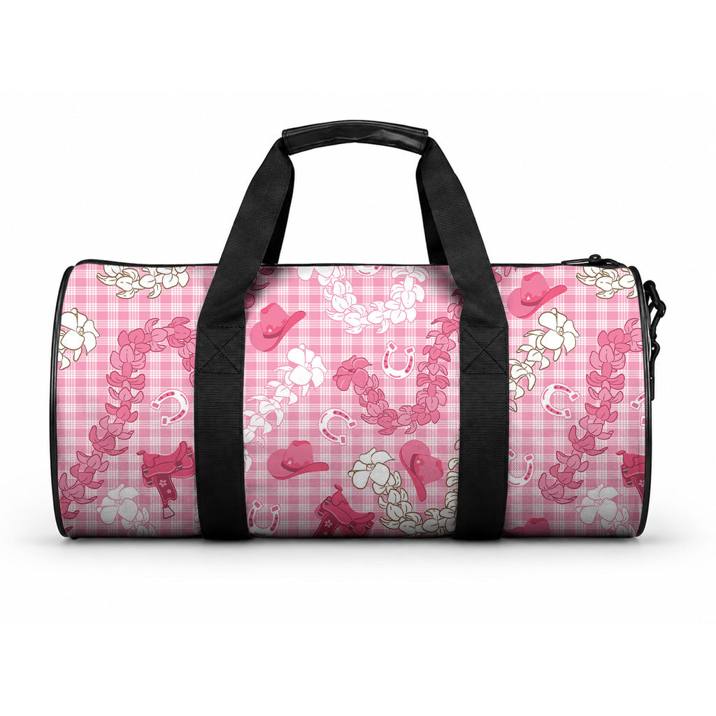 Paniolo Palaka Hawaiian Cowgirl Duffle Bag LT9 One size Pink - Polynesian Pride