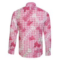 Paniolo Palaka Hawaiian Cowgirl Family Matching Off The Shoulder Long Sleeve Dress and Hawaiian Shirt - Polynesian Pride