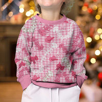 Paniolo Palaka Hawaiian Cowgirl Kid Ugly Christmas Sweater - Polynesian Pride