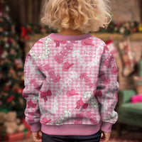 Paniolo Palaka Hawaiian Cowgirl Kid Ugly Christmas Sweater - Polynesian Pride