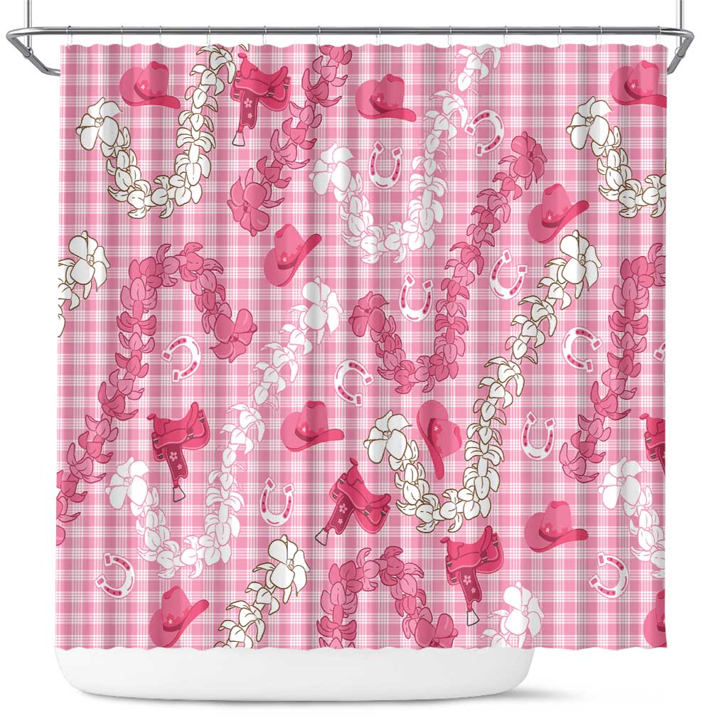 Paniolo Palaka Hawaiian Cowgirl Shower Curtain - Polynesian Pride