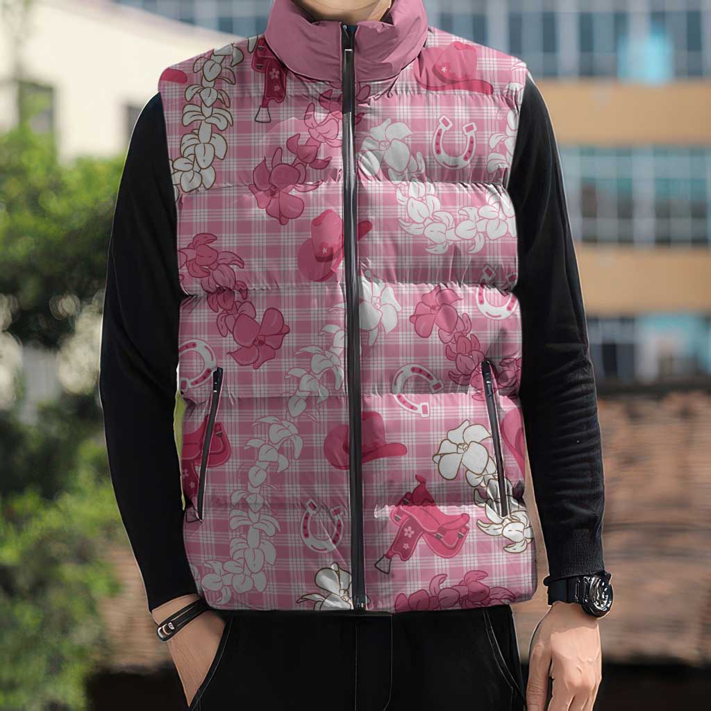 Paniolo Palaka Hawaiian Cowgirl Sleeveless Puffer Jacket - Polynesian Pride