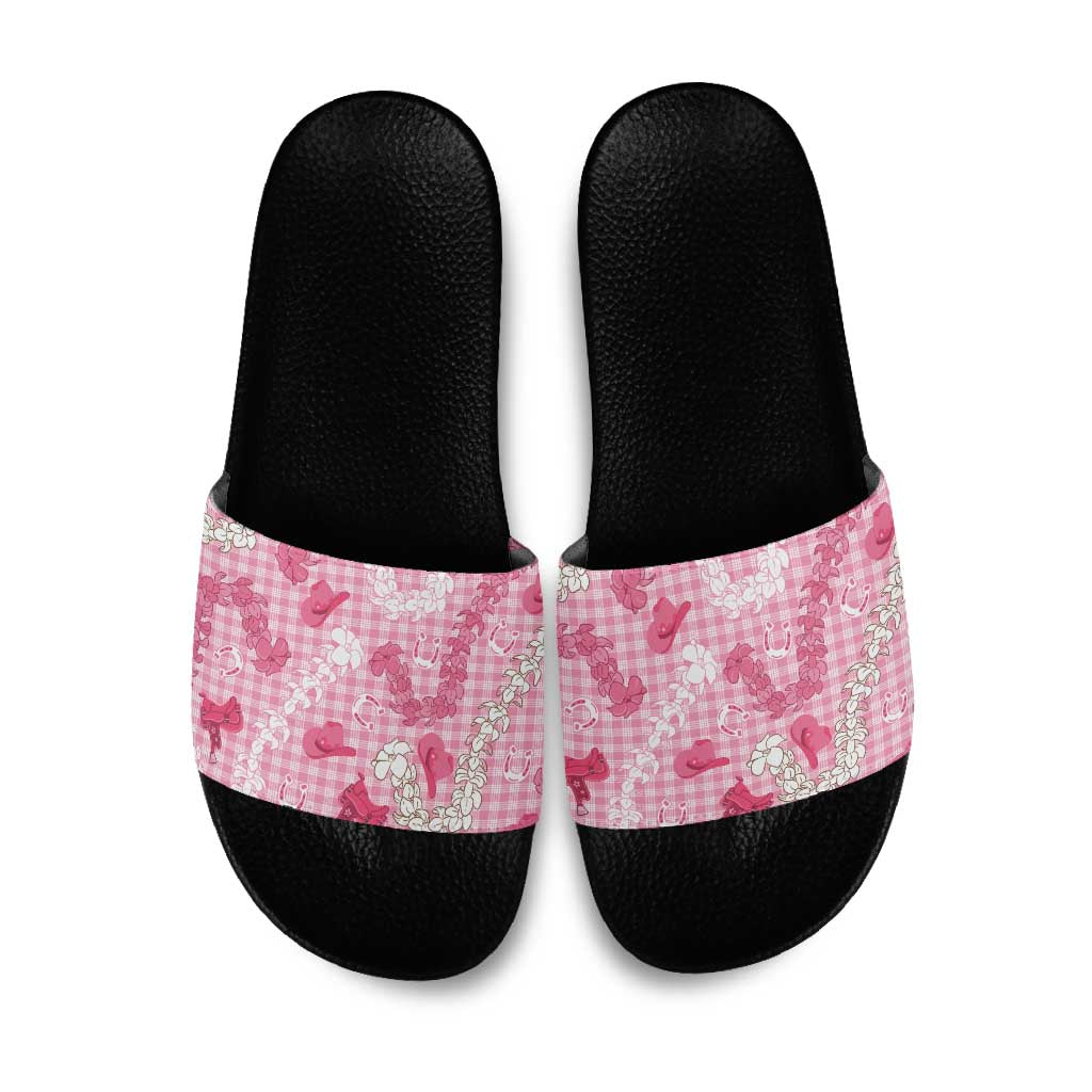 Paniolo Palaka Hawaiian Cowgirl Slide Sandals - Polynesian Pride