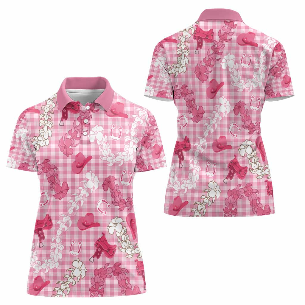 Paniolo Palaka Hawaiian Cowgirl Women Polo Shirt - Polynesian Pride