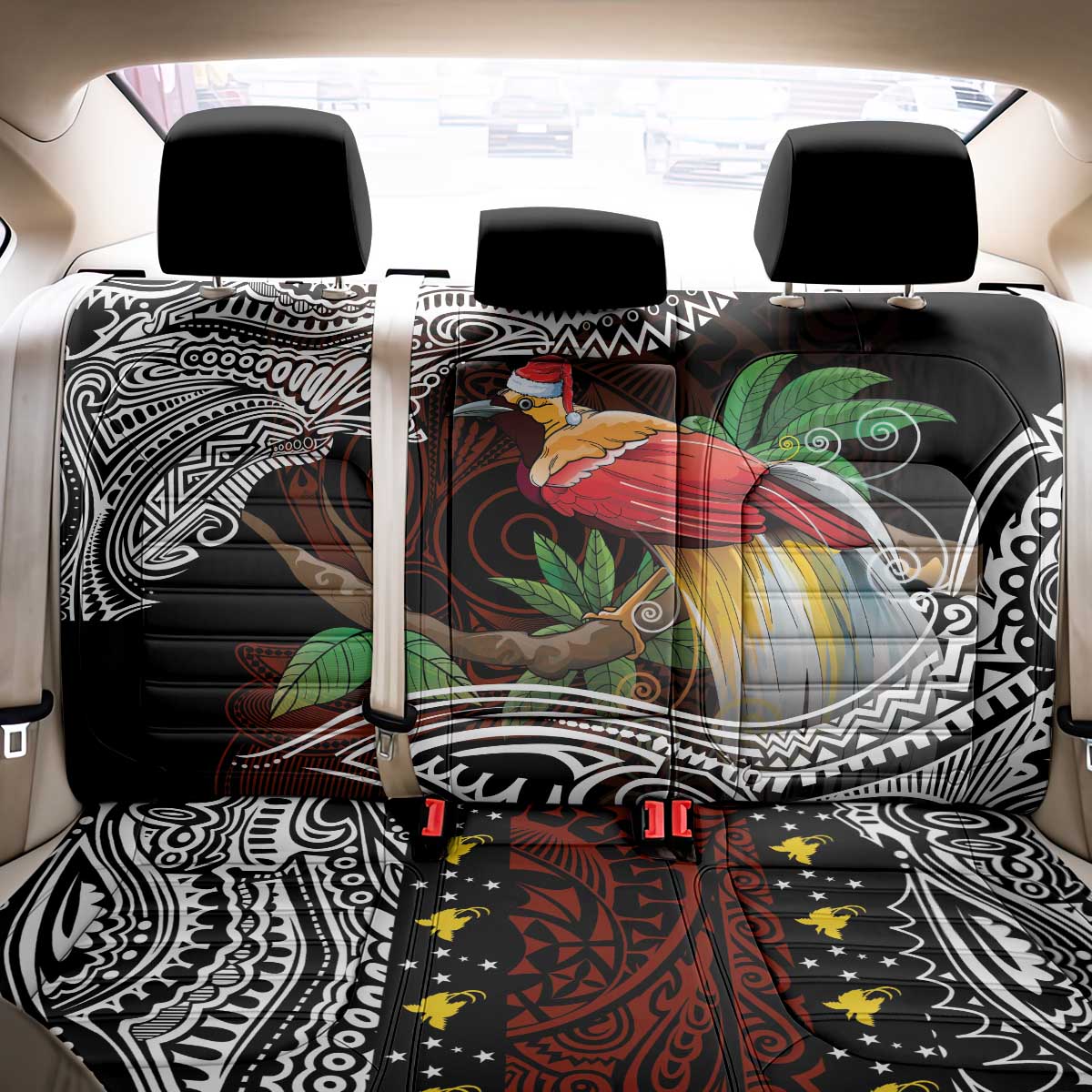Papua New Guinea Christmas Back Car Seat Cover - Polynesian Pride