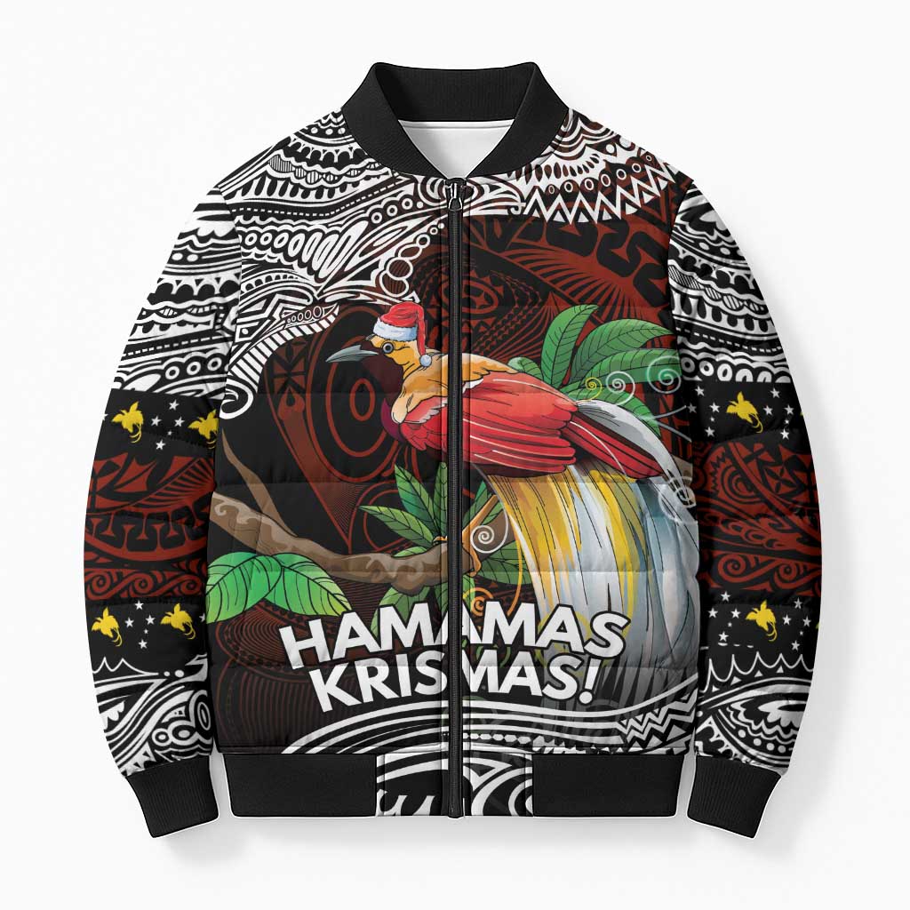 Papua New Guinea Christmas Bomber Puffer Jacket - Polynesian Pride