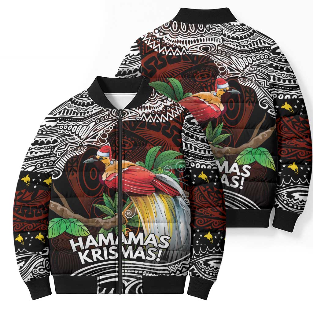 Papua New Guinea Christmas Bomber Puffer Jacket - Polynesian Pride