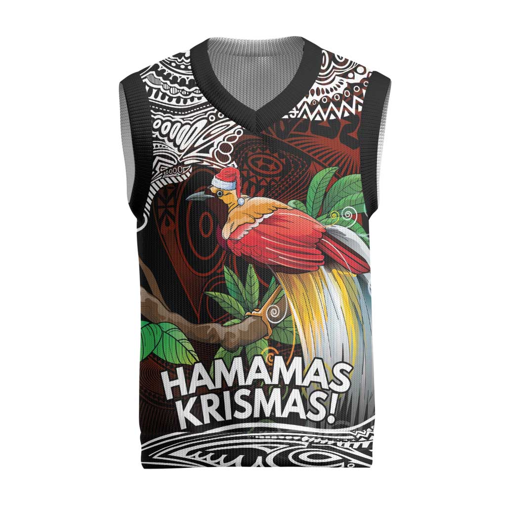 Papua New Guinea Christmas Knitted V-Neck Vest - Polynesian Pride