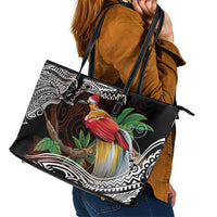 Papua New Guinea Christmas Leather Tote Bag - Polynesian Pride