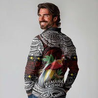 Papua New Guinea Christmas Long Sleeve Polo Shirt - Polynesian Pride