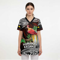 Papua New Guinea Christmas Scrub Top - Polynesian Pride