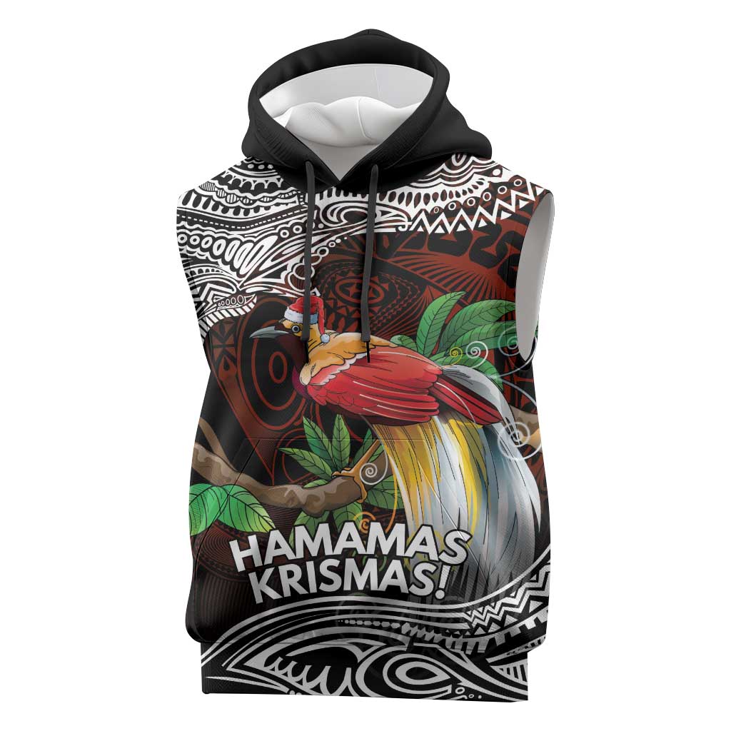 Papua New Guinea Christmas Sleeveless Hoodie - Polynesian Pride