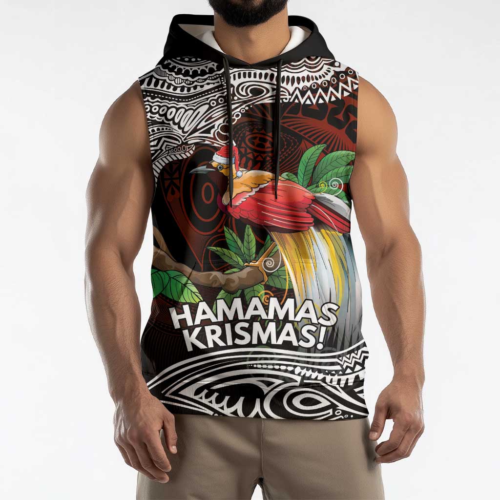 Papua New Guinea Christmas Sleeveless Hoodie - Polynesian Pride